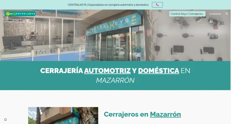 Diseño web para Central Keys en Puerto de Mazarrón
